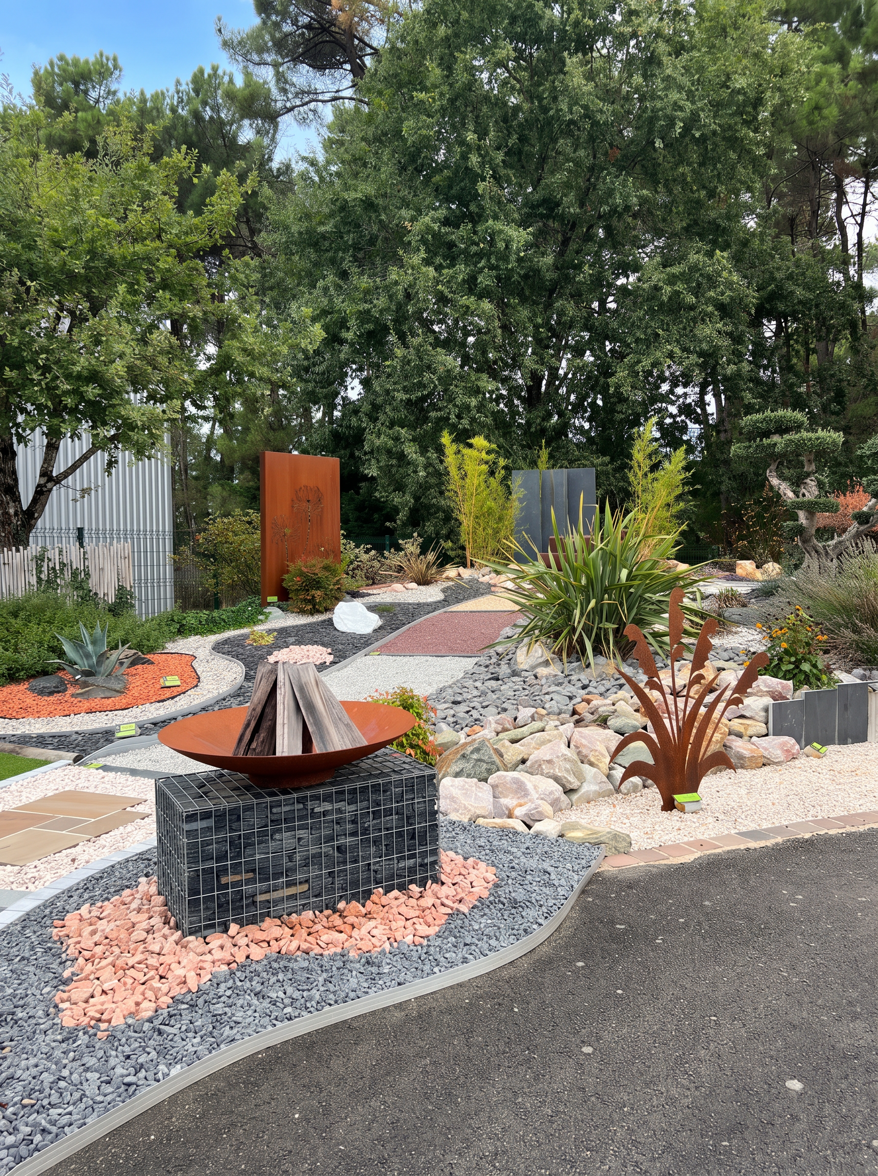 Jardin d’exposition de Hunaudières Matériaux